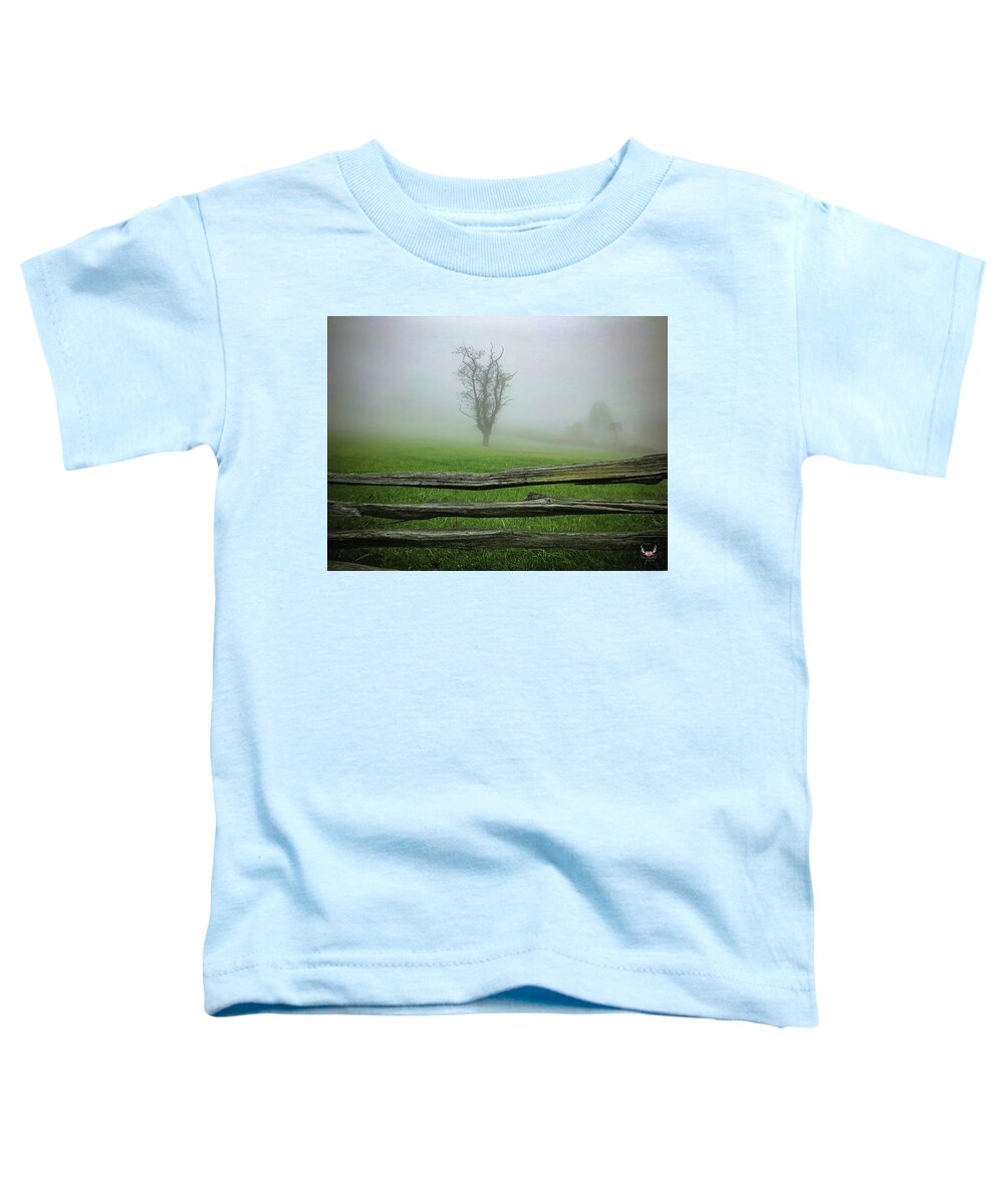 Foggy Toddler T-Shirt featuring the photograph Into the Mist by Pam Rendall