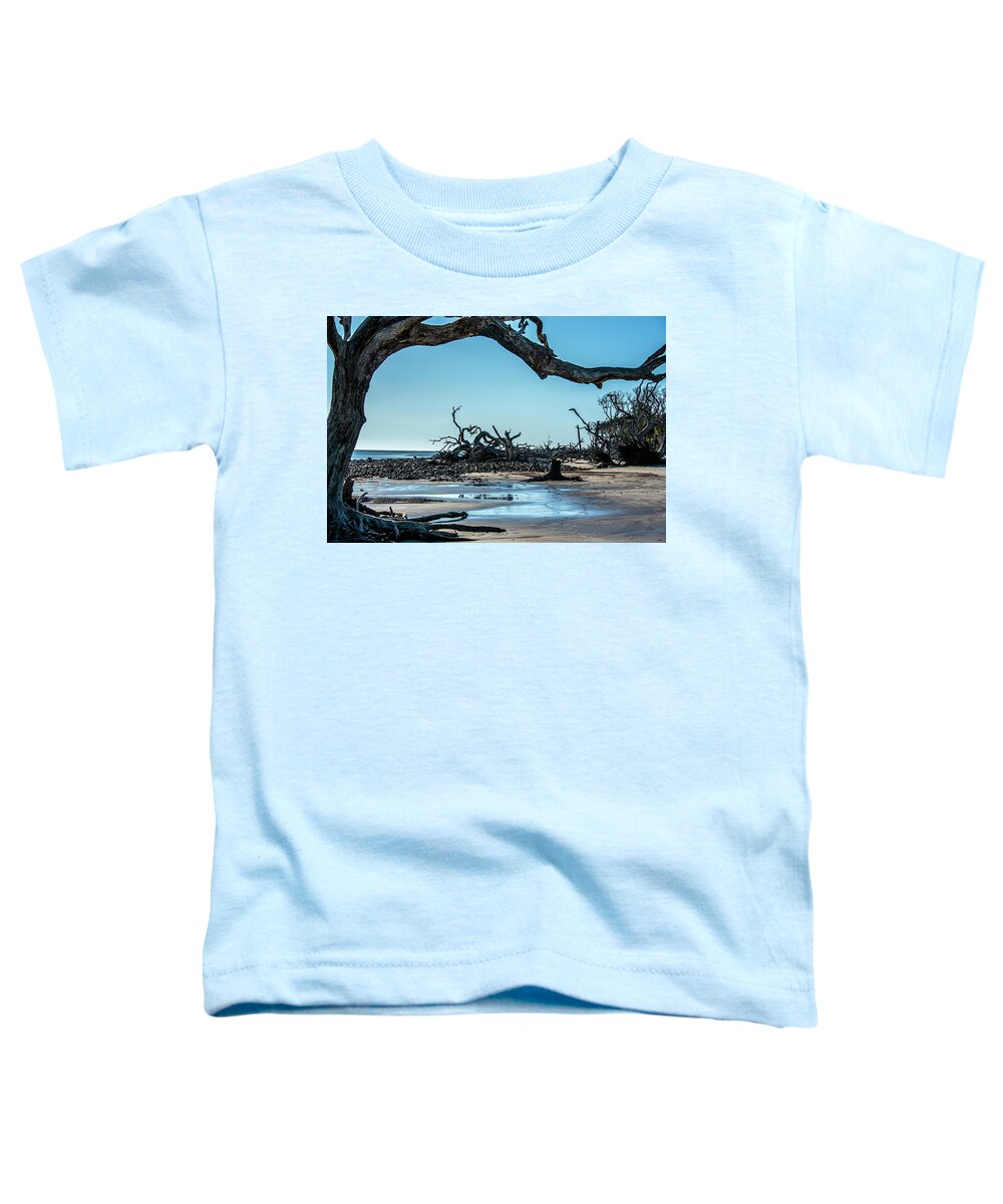 Jekyle Island Driftwood Toddler T-Shirt featuring the photograph Jekyle Island Driftwood by Daniel Hebard