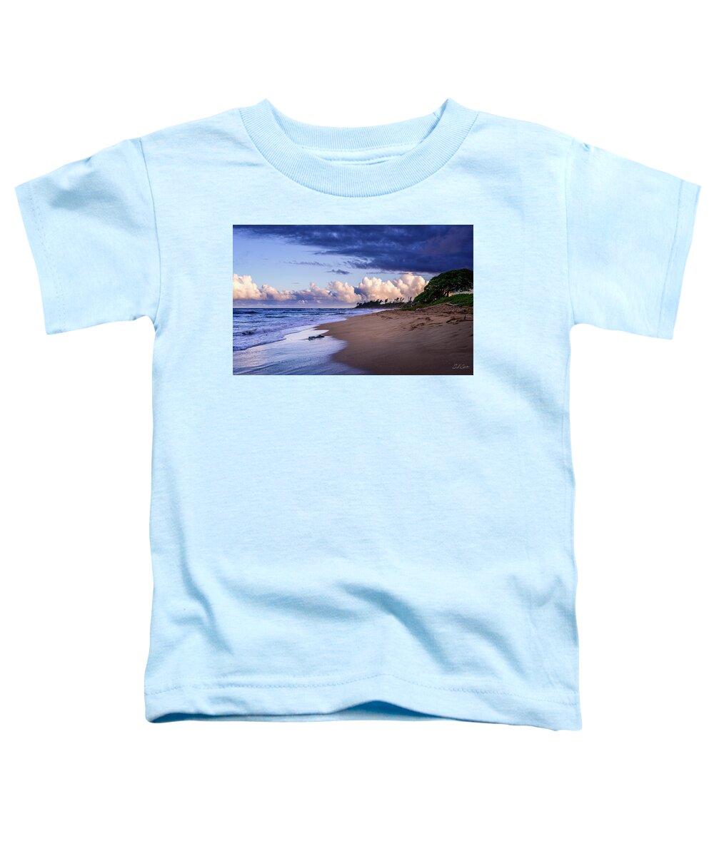 Kauai Toddler T-Shirt featuring the photograph Kauai Beach At Twilight by Steven Sparks