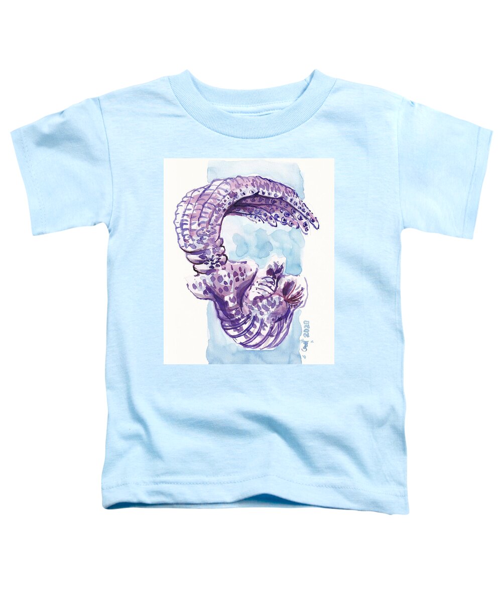 Miniature Toddler T-Shirt featuring the painting King Kraken by George Cret