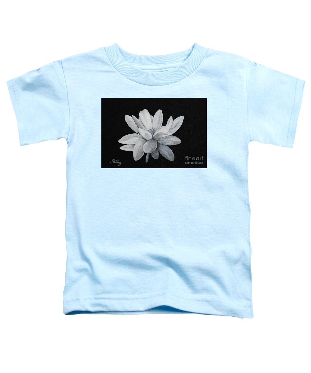 Flower Toddler T-Shirt featuring the painting Lotus by Shirley Dutchkowski