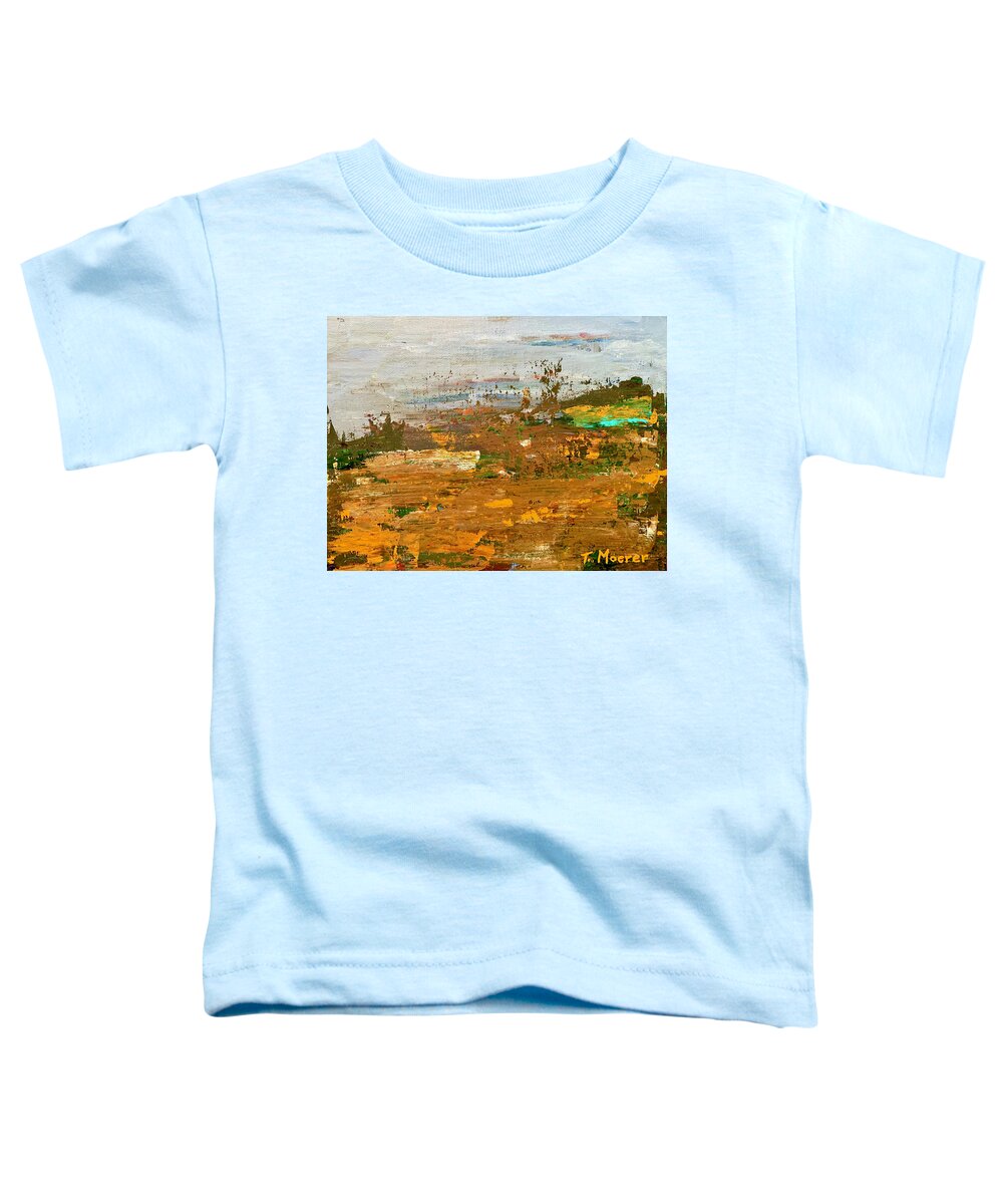 Landscape Toddler T-Shirt featuring the painting Misty Meadow by Teresa Moerer