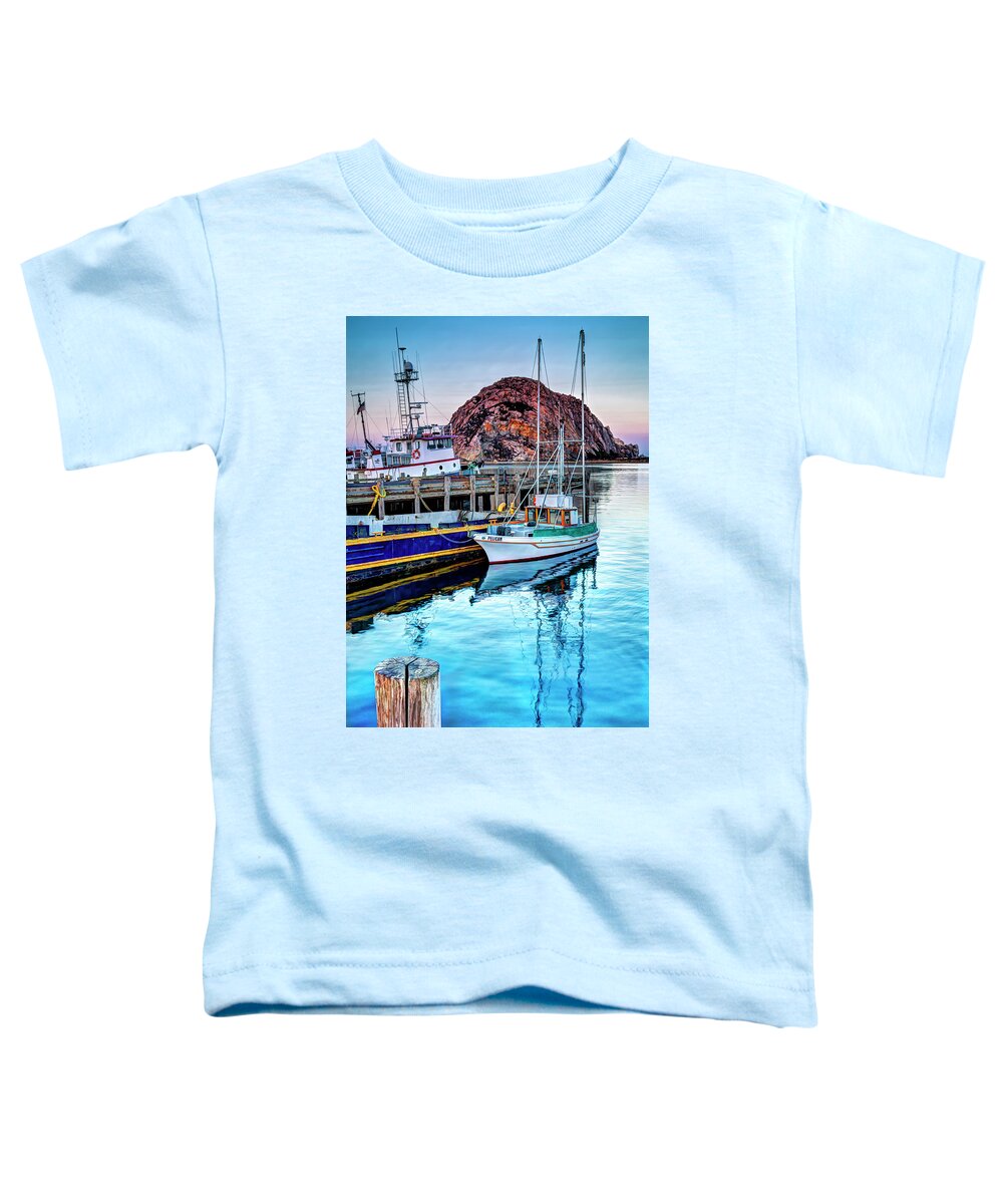 Reflection Toddler T-Shirt featuring the photograph Morro Bay Harbor by Gary Johnson