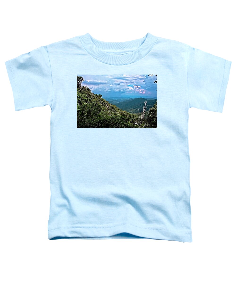Mountains Toddler T-Shirt featuring the photograph Mountain Skies by Allen Nice-Webb