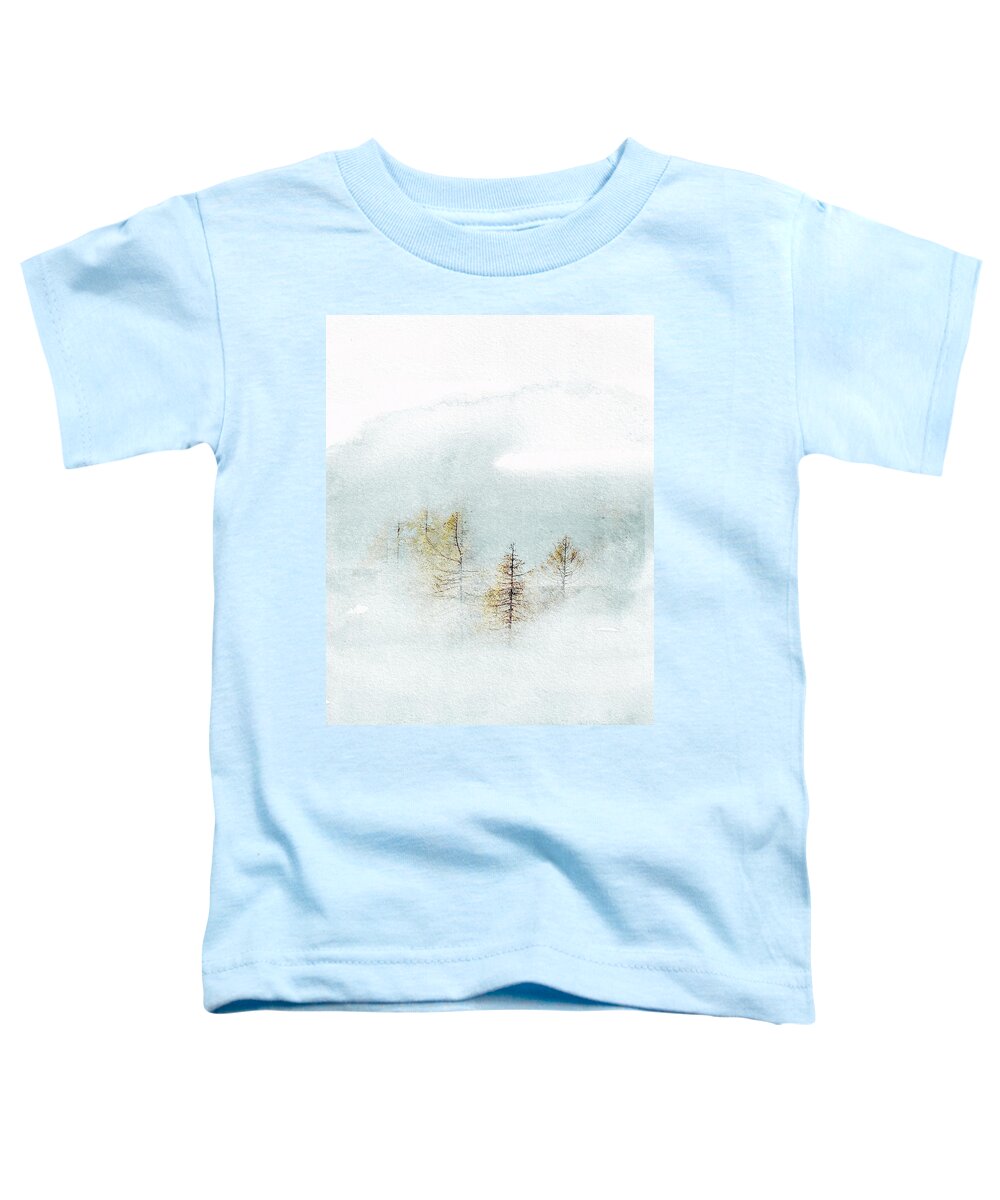 Snow Storm Toddler T-Shirt featuring the mixed media Mystical Forest 2 by Colleen Taylor