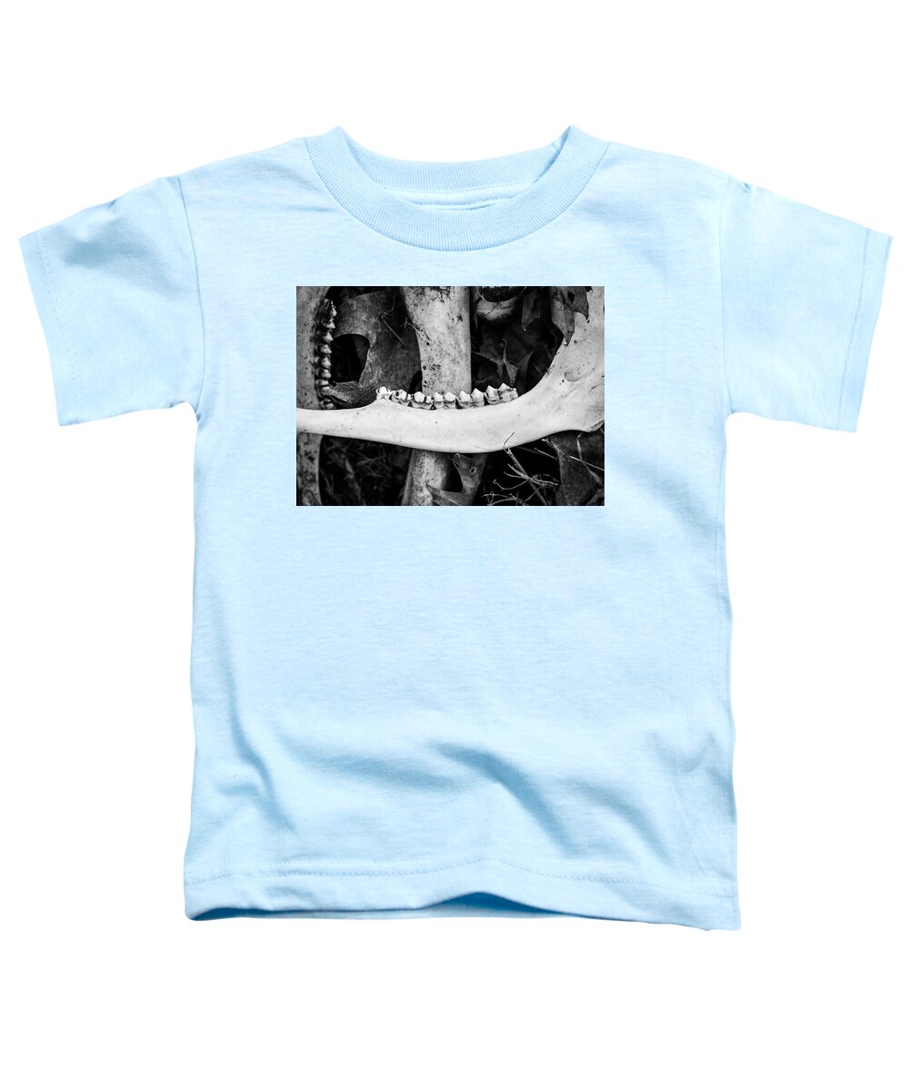 Deer Bones Toddler T-Shirt featuring the photograph Nature Photography - Bones by Amelia Pearn