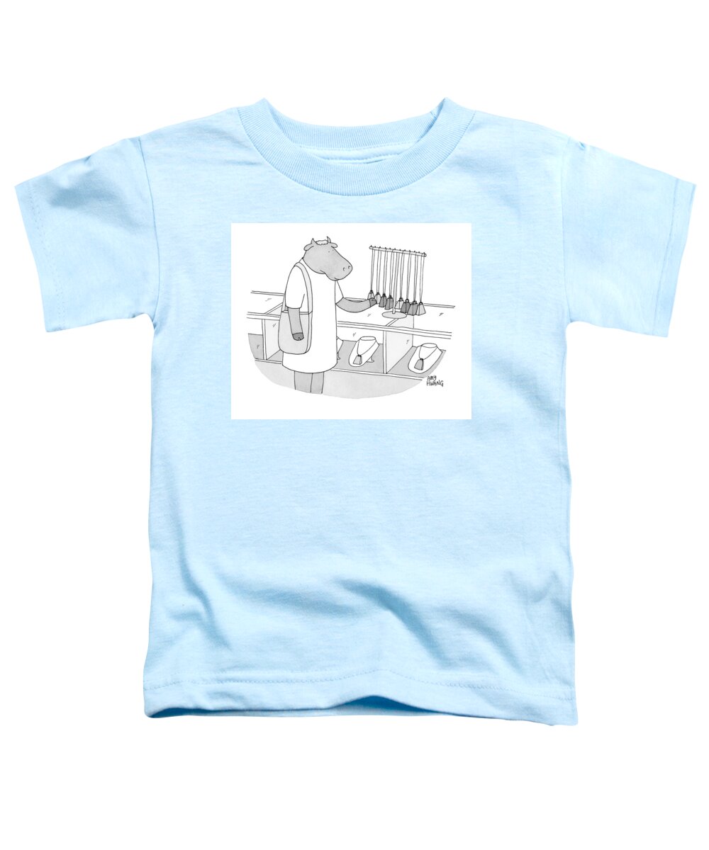 Captionless Toddler T-Shirt featuring the drawing New Yorker April 19, 12021 by Amy Hwang