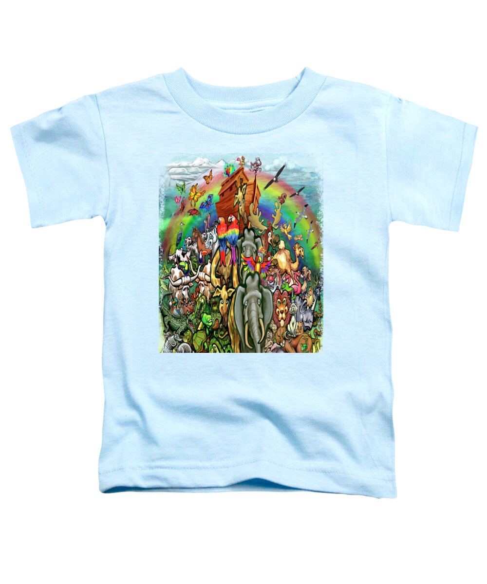 Noah's Ark Toddler T-Shirt featuring the painting Noah's Ark by Kevin Middleton