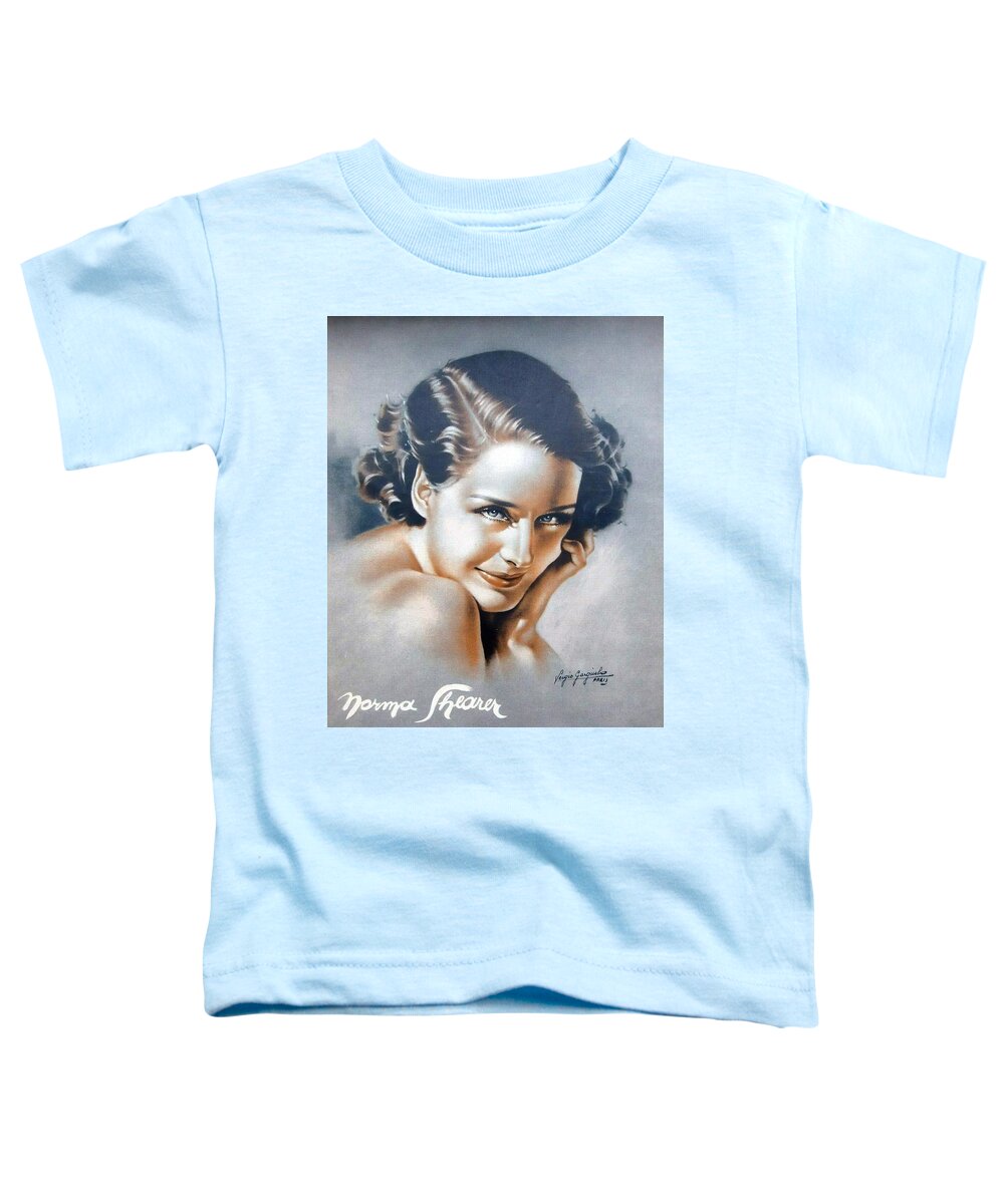 Gargiiulo Toddler T-Shirt featuring the mixed media Norma Shearer - art by Sergio Gargiulo by Movie World Posters