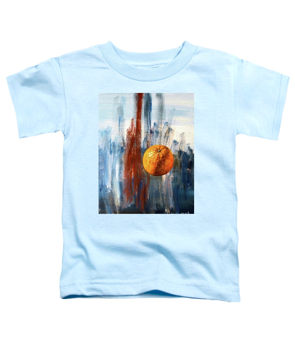 Orange Toddler T-Shirt featuring the painting Orange by Arturas Slapsys