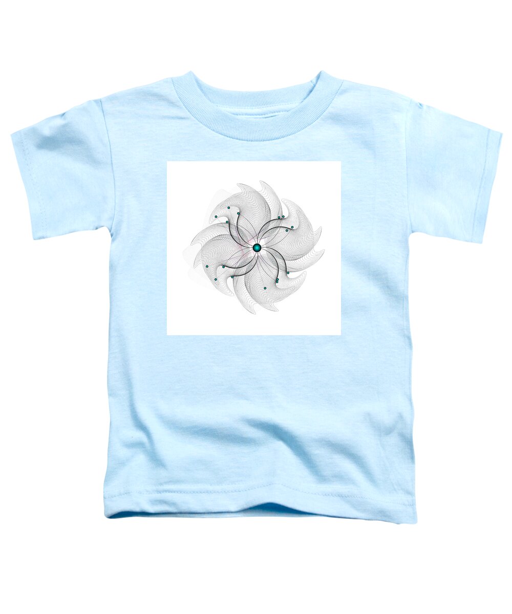 Abstract Mandala Toddler T-Shirt featuring the digital art Ornativo Vero Circulus No 4253 by Alan Bennington