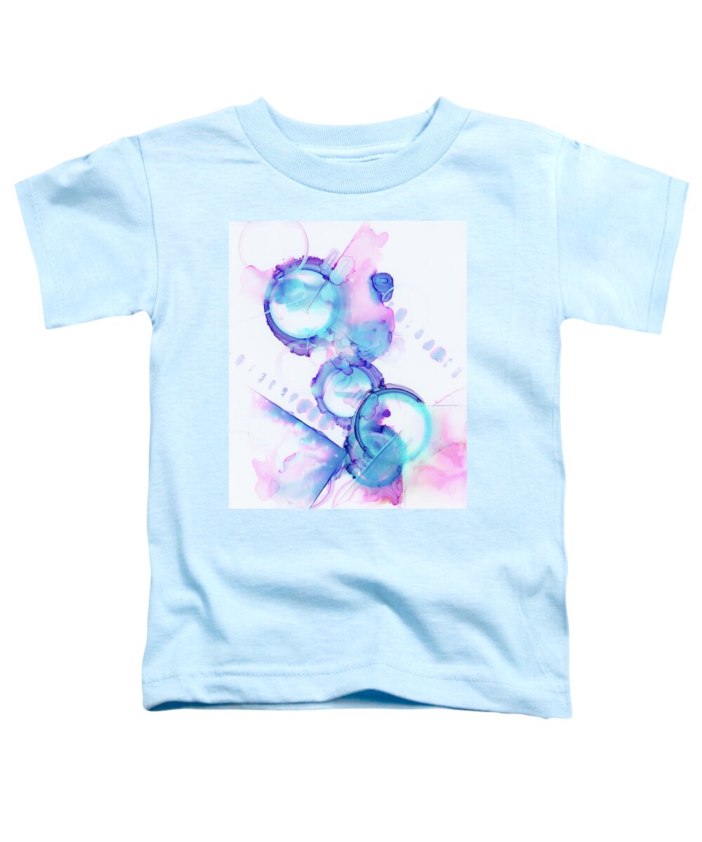 : Alcohol Toddler T-Shirt featuring the painting Out of Bounds by KC Pollak