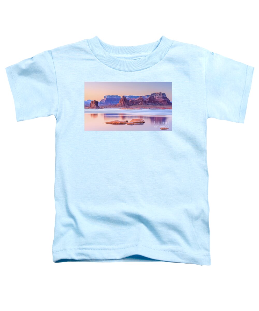 Eroded Toddler T-Shirt featuring the photograph Padre Bay from Cookie Jar Butte by Henk Meijer Photography