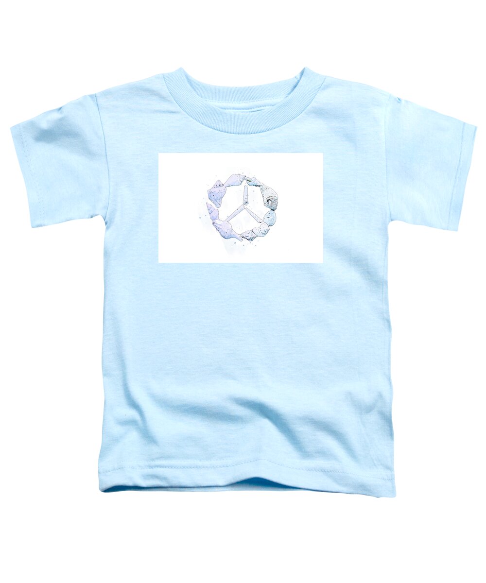 Seashells Toddler T-Shirt featuring the digital art Peace Seashells by Pamela Williams