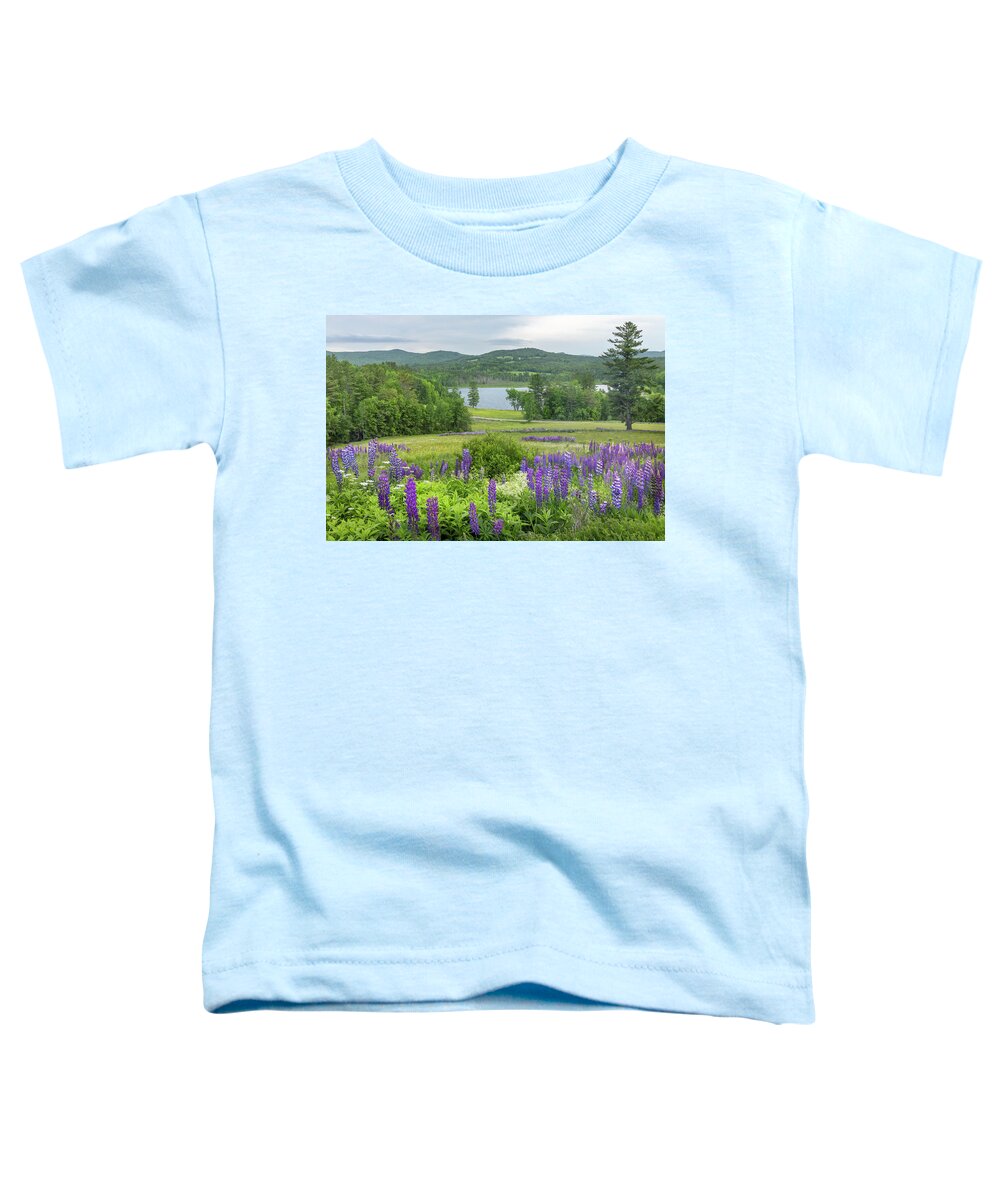 Pearl Toddler T-Shirt featuring the photograph Pearl Lake Lupine by White Mountain Images