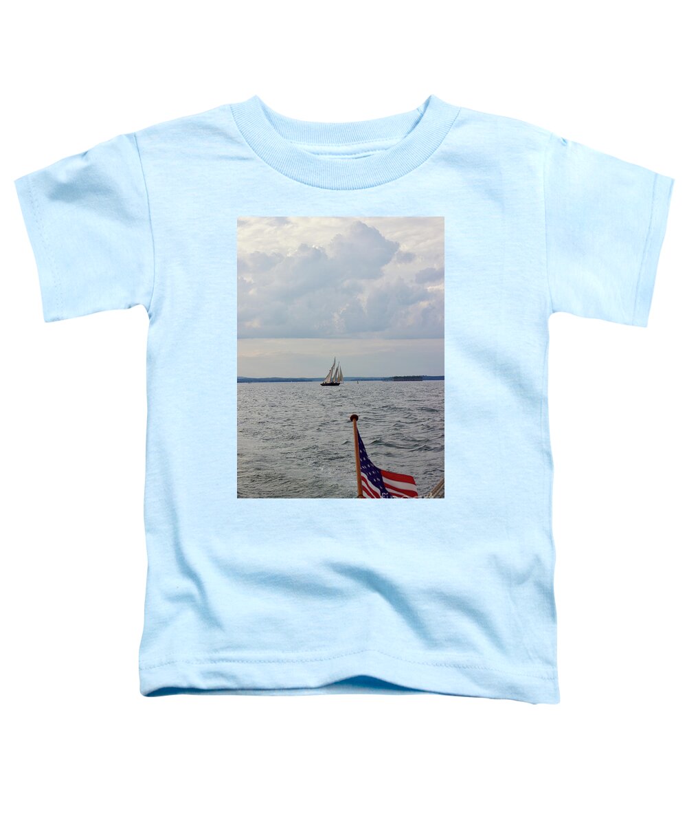 Toddler T-Shirt featuring the photograph Portland Schooner by Annamaria Frost