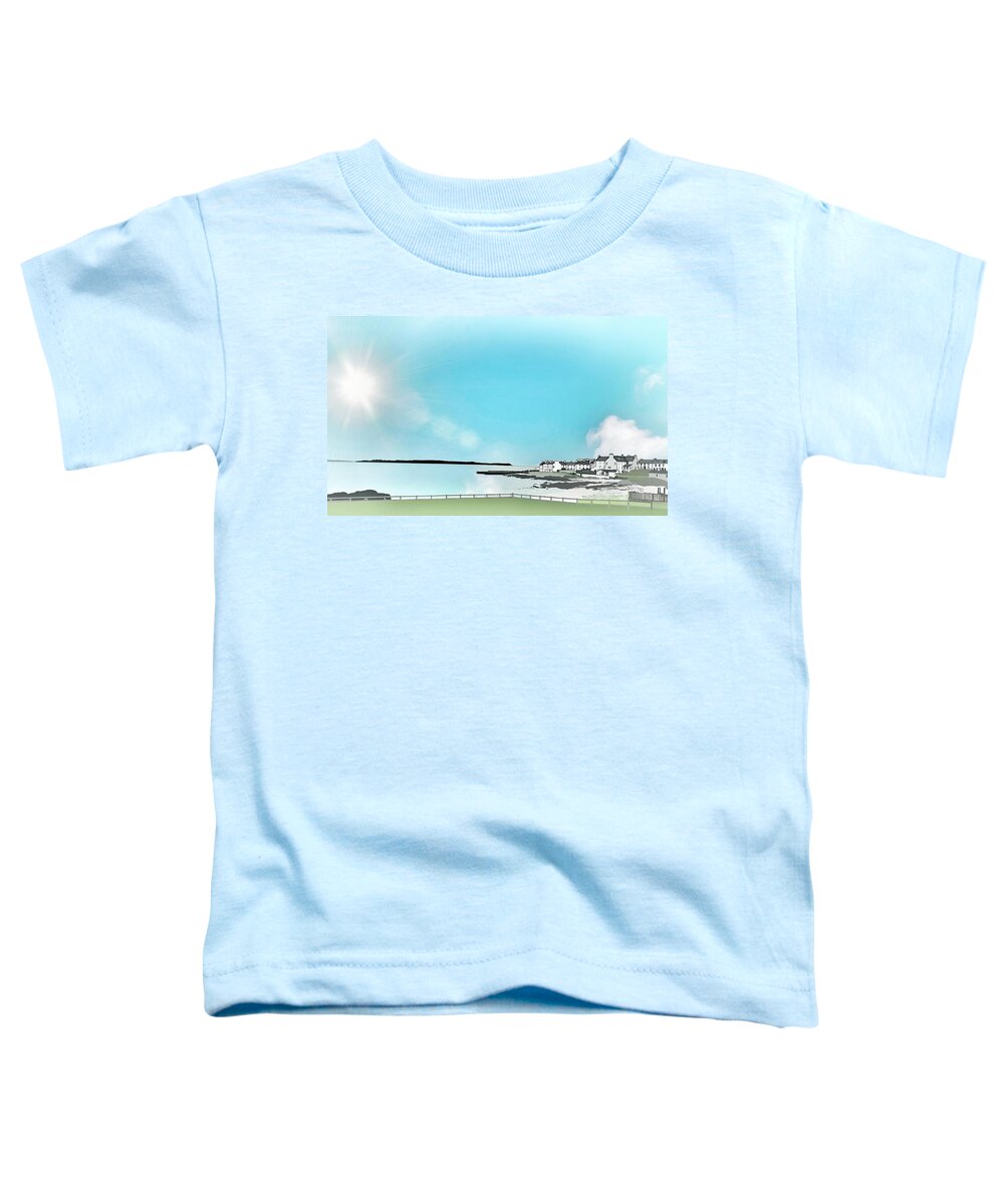 Portnahaven Toddler T-Shirt featuring the digital art Portnahaven, Islay by John Mckenzie