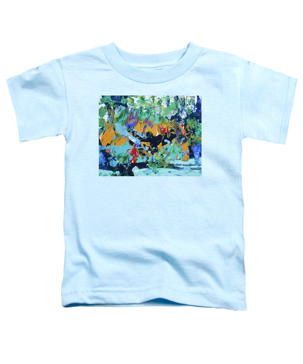Primordial Toddler T-Shirt featuring the painting Primordial Forest by Tessa Evette