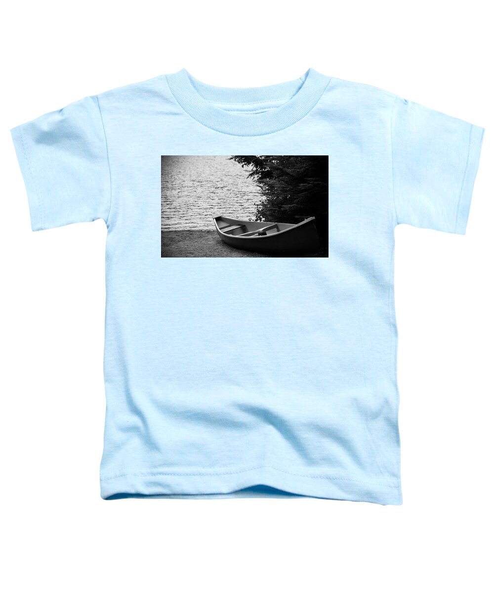 Canoe Toddler T-Shirt featuring the photograph Quiet Canoe by Jim Whitley