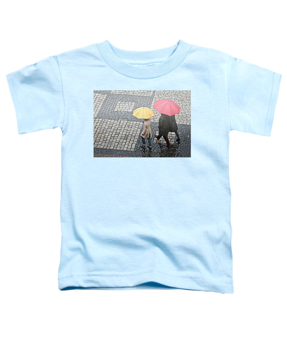 Umbrellas Toddler T-Shirt featuring the photograph Rainy day in Heidelberg by Tatiana Travelways