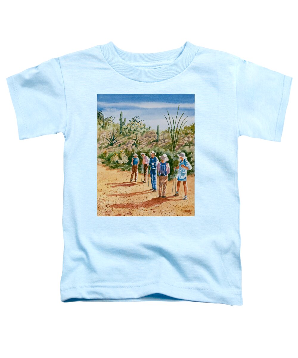 Hike Toddler T-Shirt featuring the painting Ready to Hike by Barbara Parisien