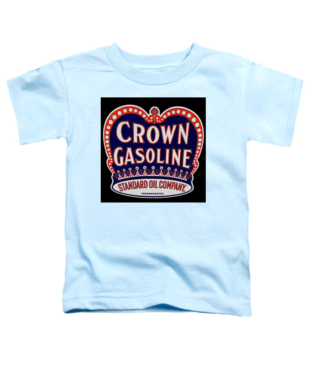Red Crown Gasoline Toddler T-Shirt featuring the photograph Red Crown Gasoline 002 by Flees Photos