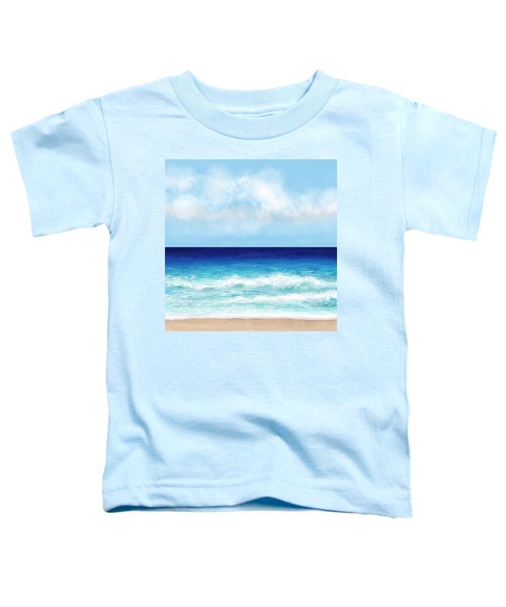 Sea Toddler T-Shirt featuring the digital art Sea View 275 by Lucie Dumas