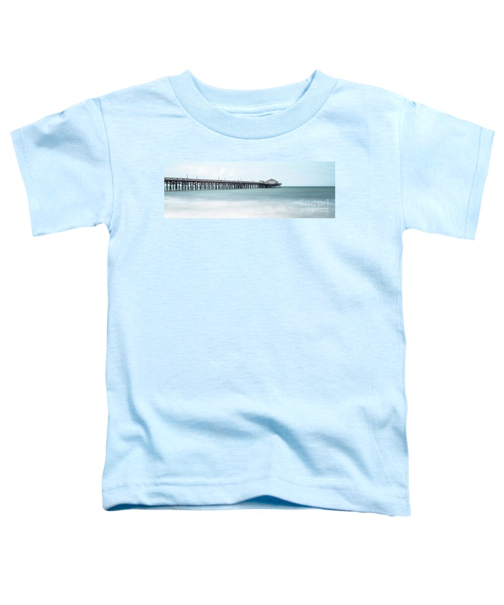 2015 Toddler T-Shirt featuring the photograph Seal Beach Pier California Panorama Photo by Paul Velgos