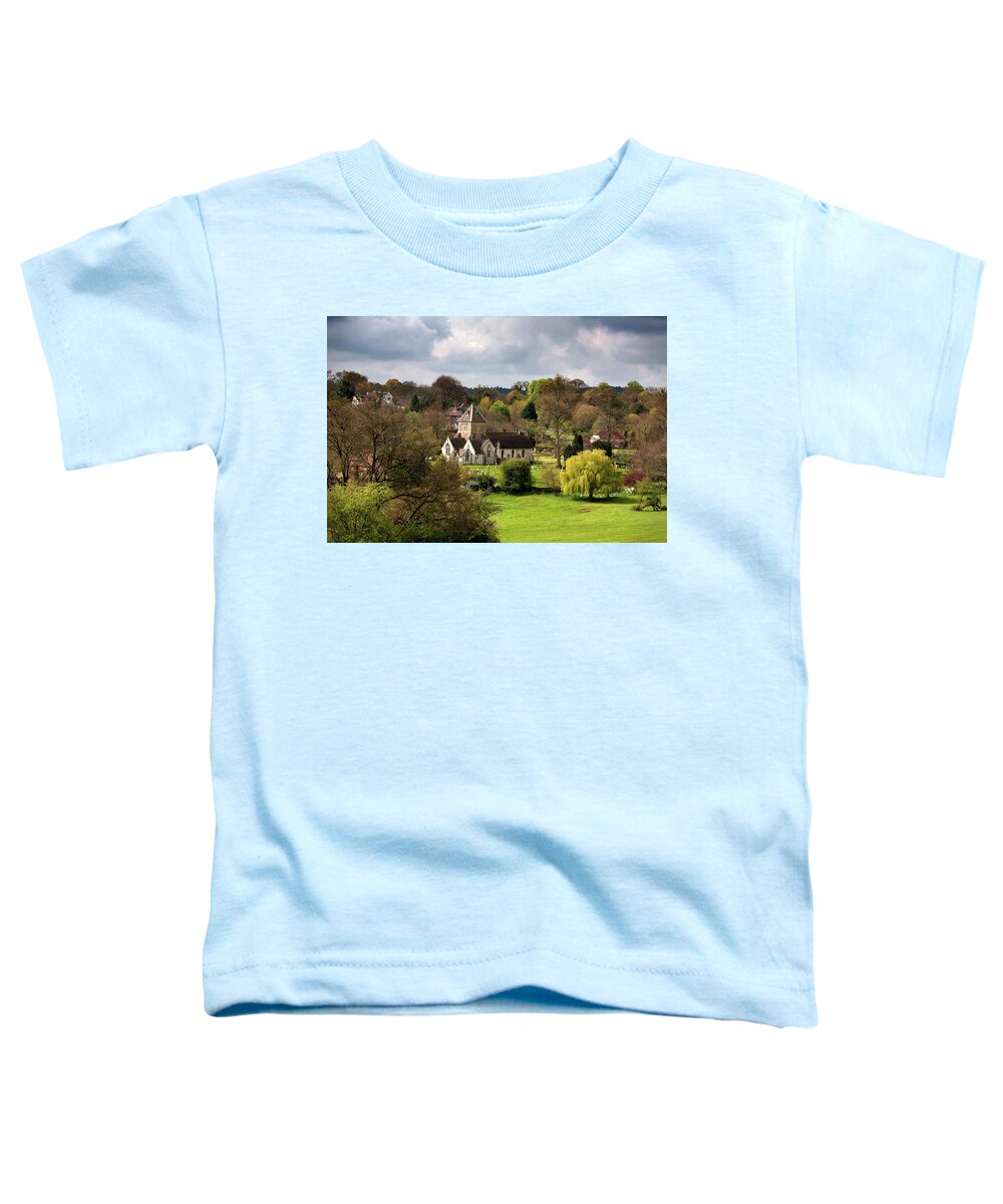 Church Toddler T-Shirt featuring the photograph Sheltered Valley by Shirley Mitchell