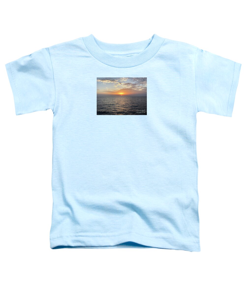 Sunset Toddler T-Shirt featuring the photograph Shipboard Sunset by Kate Conaboy