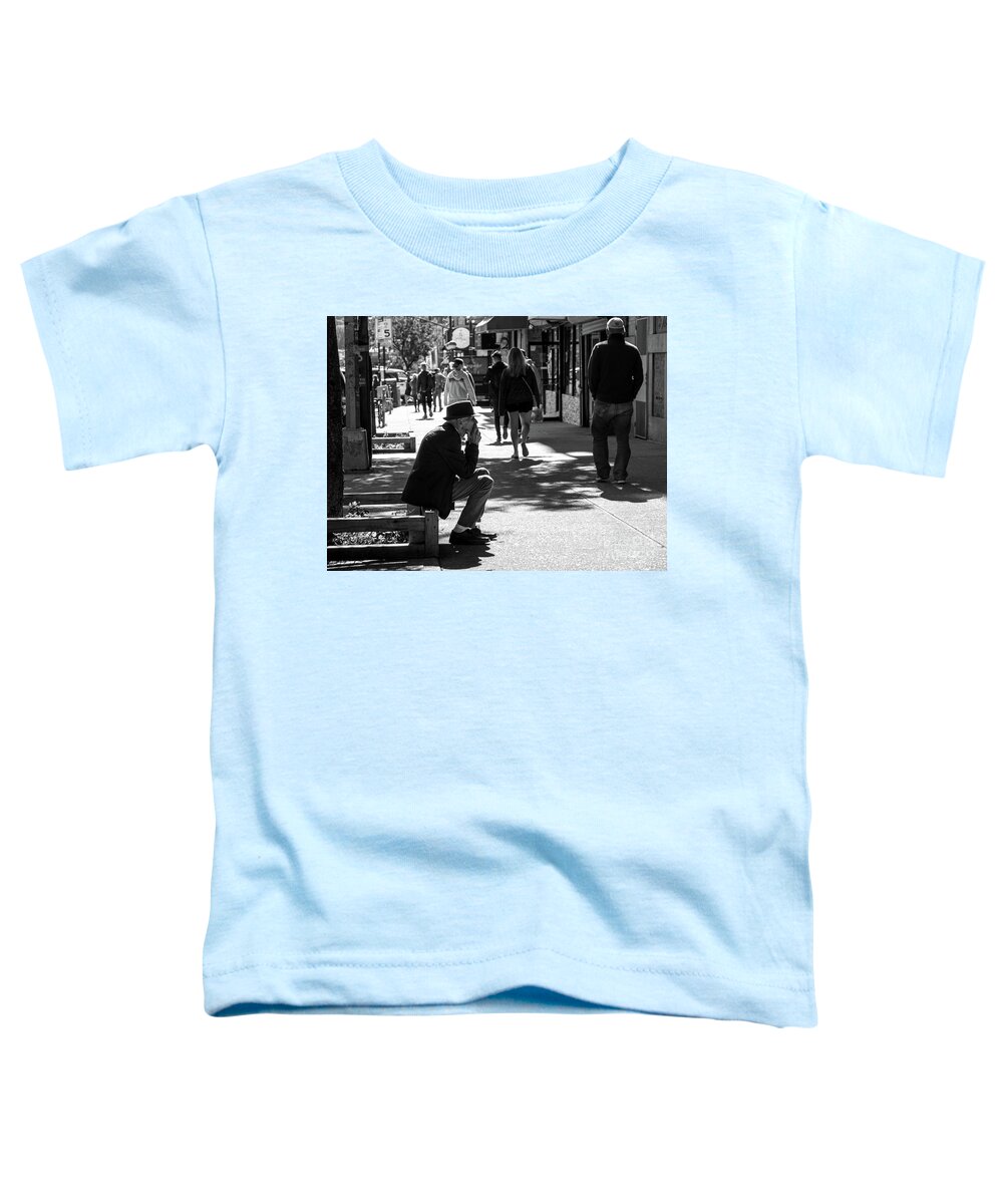 Smoking Toddler T-Shirt featuring the photograph Smoking Man, Inwood, 2019 by Cole Thompson