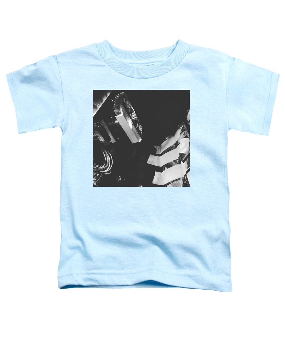 Black And White Toddler T-Shirt featuring the photograph Spin Repair by Jeff Danos