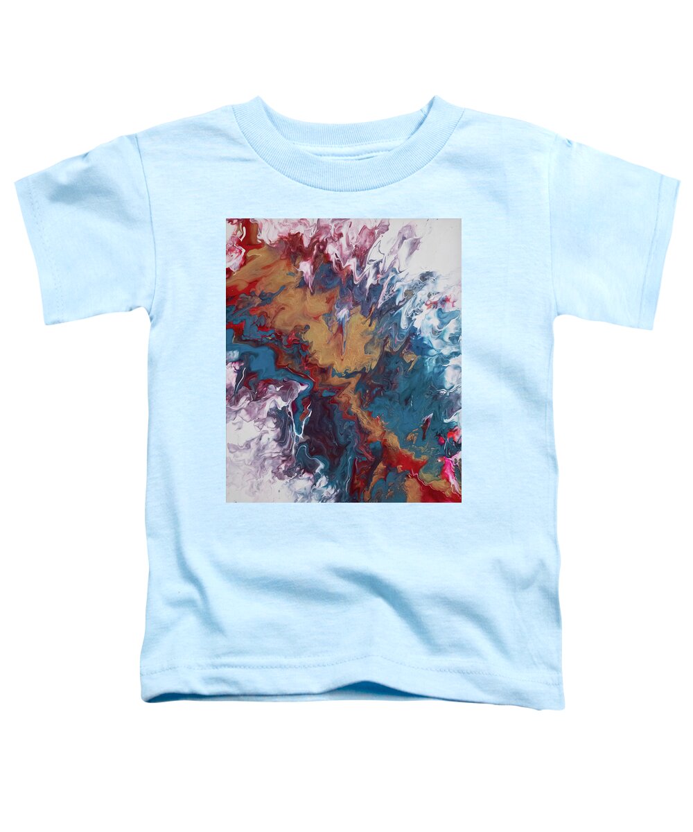 Gold Toddler T-Shirt featuring the mixed media Splash of Gold by Aimee Bruno
