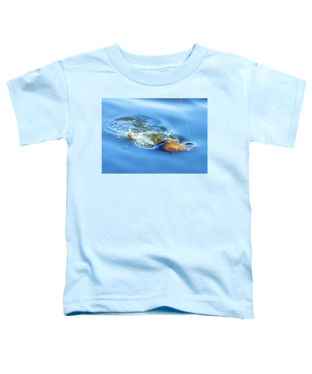 Fish Toddler T-Shirt featuring the photograph Sport Fishing Smallmouth Bass by Amelia Pearn