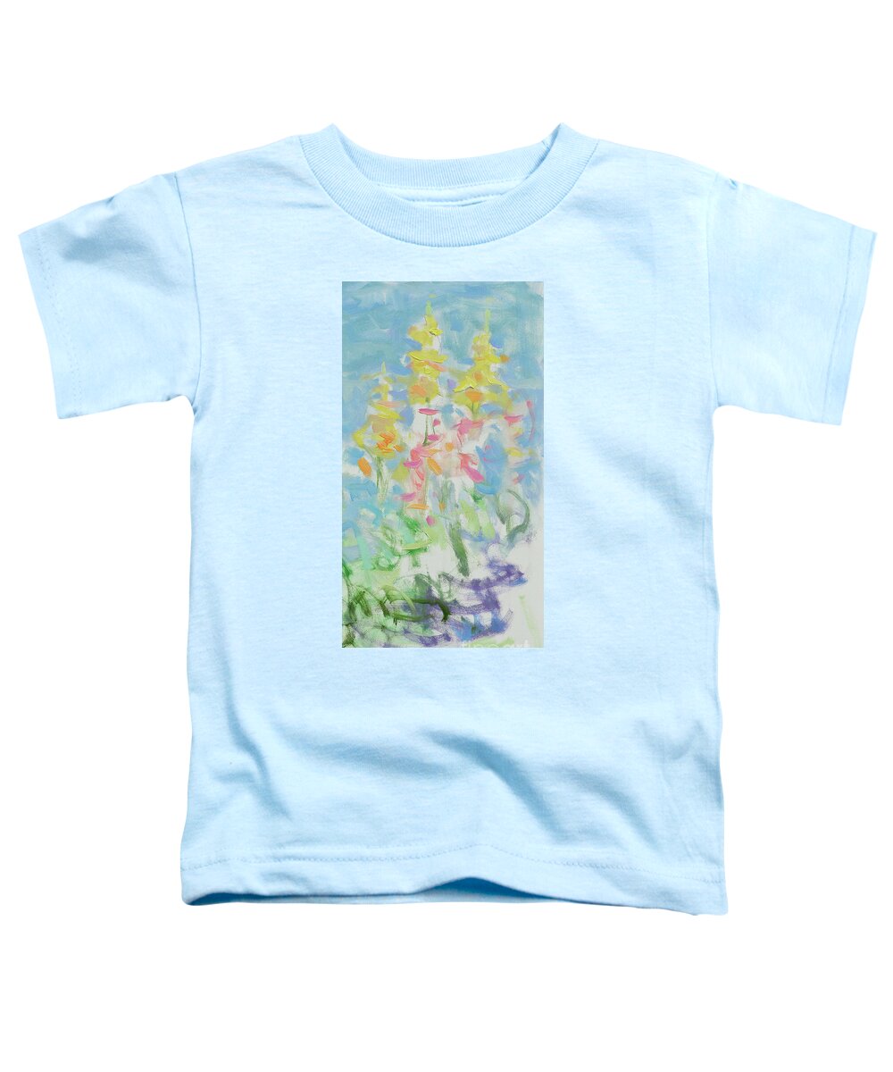 Fresia Toddler T-Shirt featuring the painting Spring Flowers by Jerry Fresia