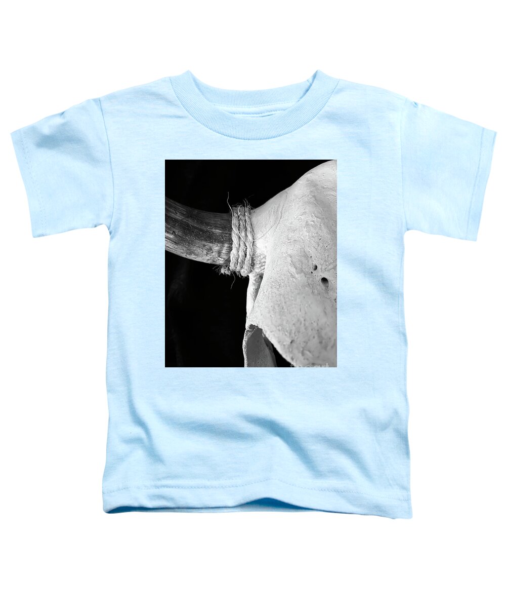 Black And White Toddler T-Shirt featuring the photograph Steer by Tami Boelter