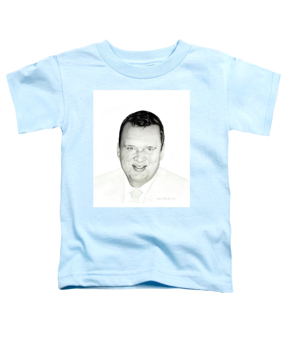 Portrait Toddler T-Shirt featuring the drawing Steven by Conrad Mieschke