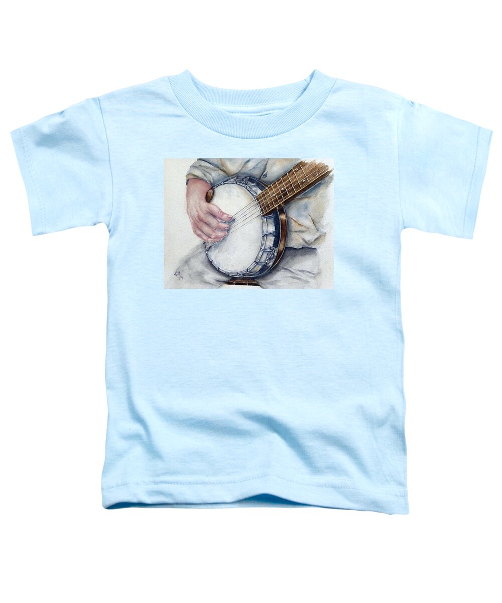 Banjo Toddler T-Shirt featuring the painting The Ol' Banjo by Kelly Mills
