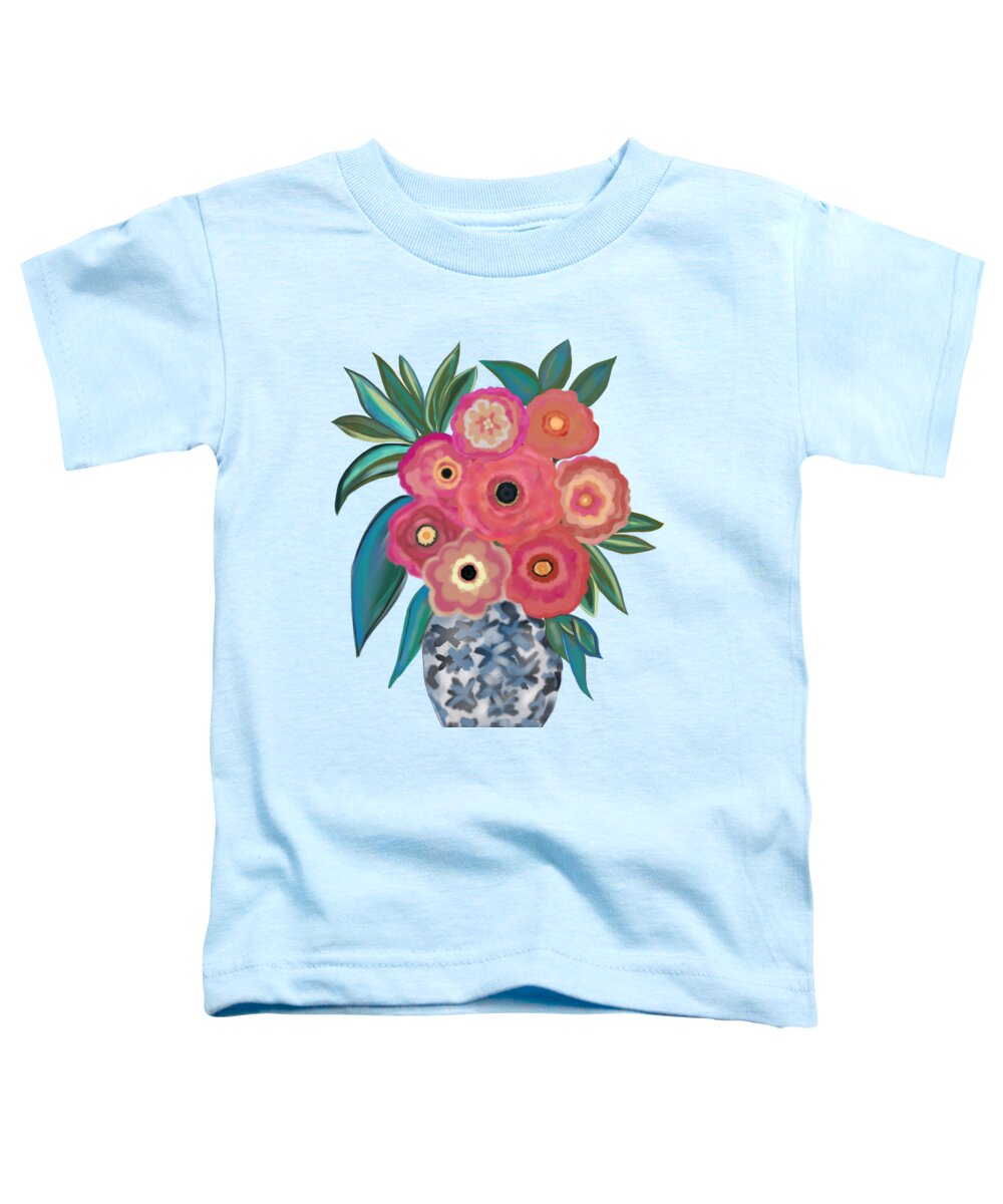 Summer Bouquet Toddler T-Shirt featuring the painting Summer Bouquet Product decal by Christine Fournier