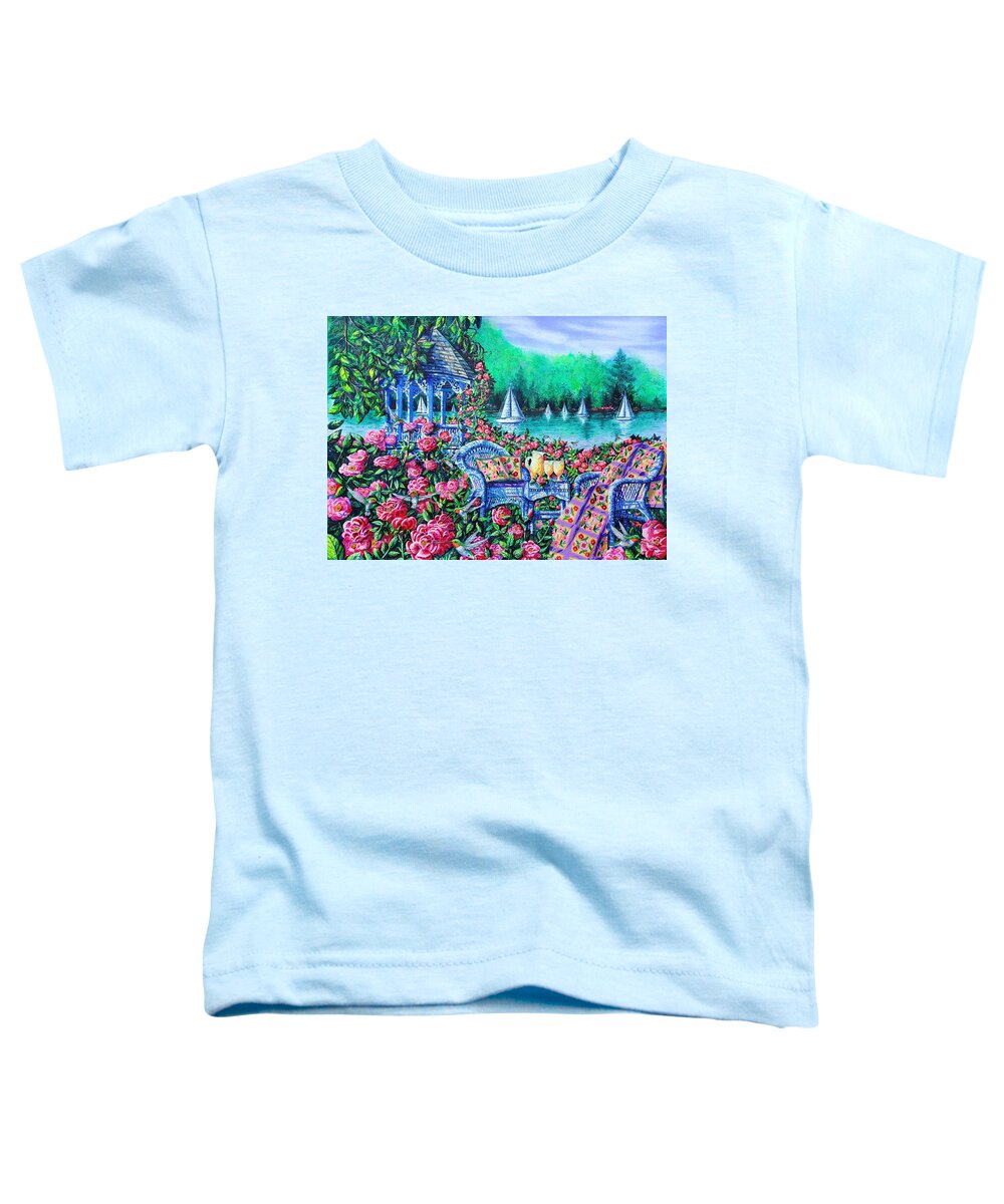 Roses Toddler T-Shirt featuring the painting Summer Lemonade by Diane Phalen