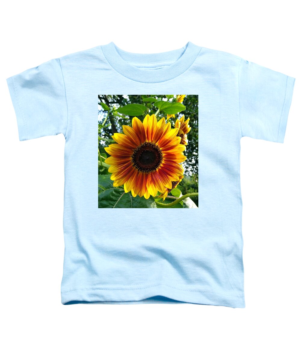 Sun Glow Flower Toddler T-Shirt featuring the digital art Sun Glow Face by Pamela Smale Williams