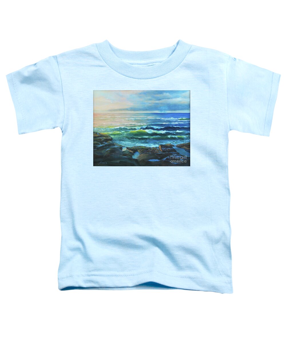 Oregon Toddler T-Shirt featuring the painting Sunrise After the Storm by Jeanette French