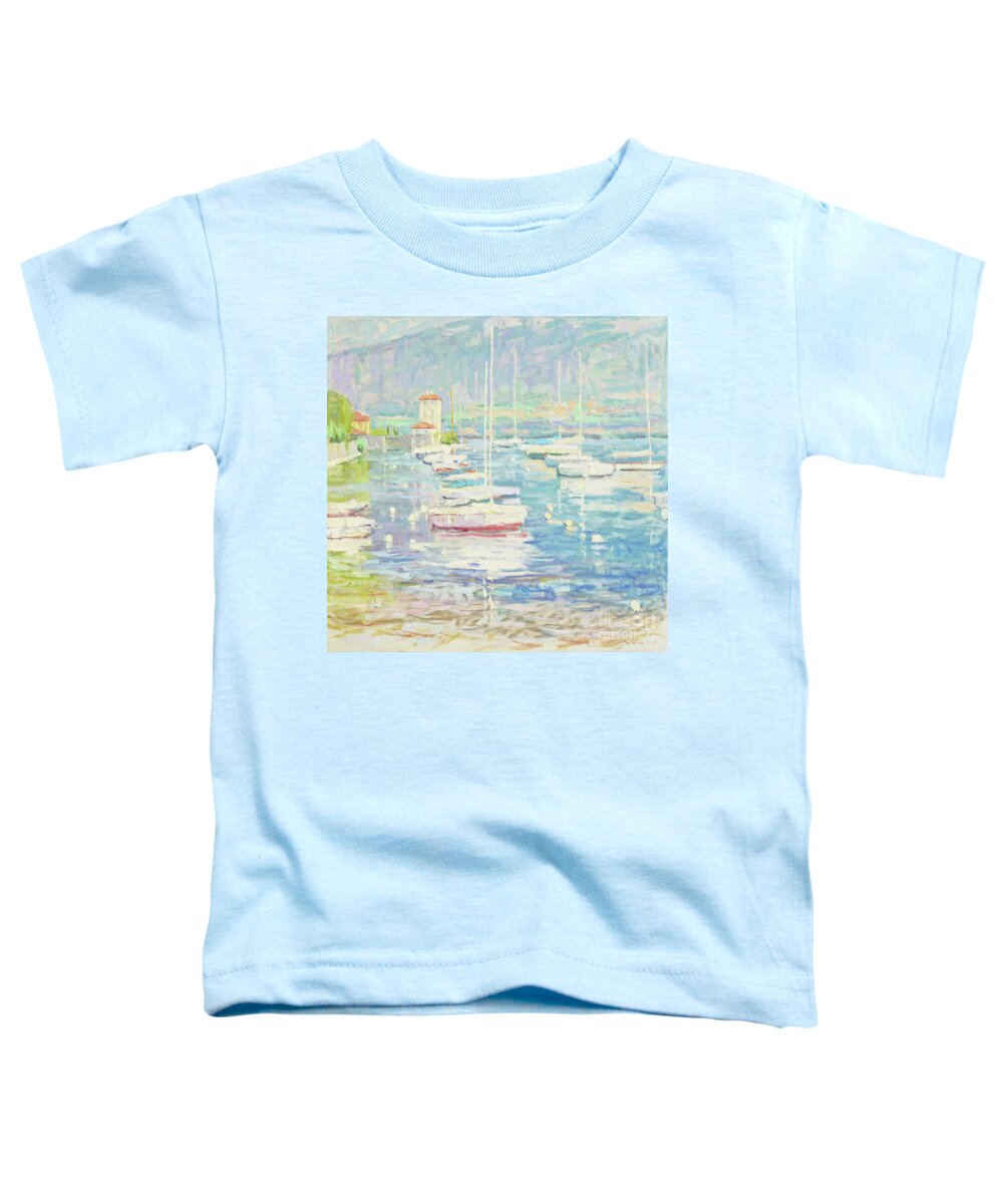 Fresia Toddler T-Shirt featuring the painting Waiting In A Gentle Breeze by Jerry Fresia