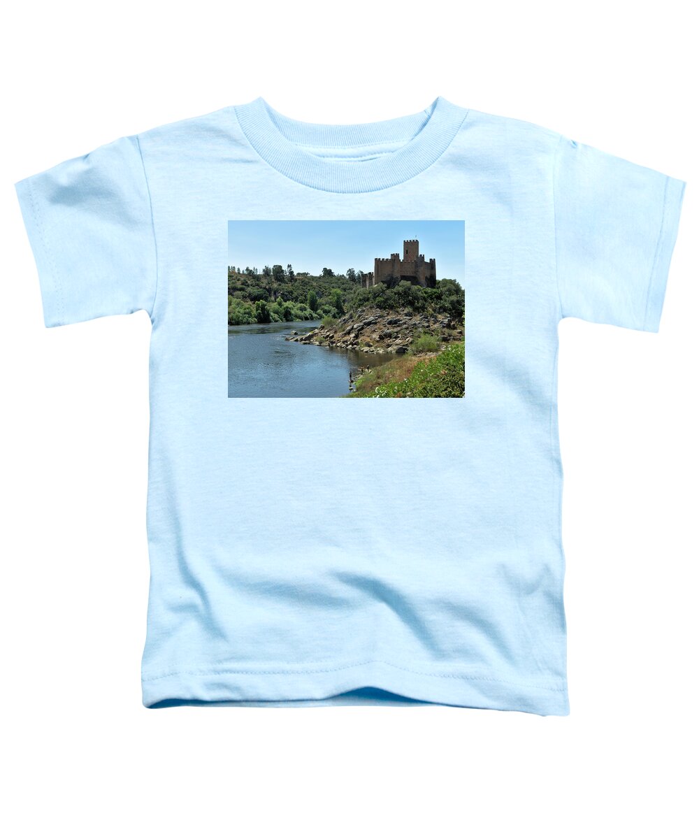Templar Toddler T-Shirt featuring the photograph Templar Castle of Almourol Scene by Angelo DeVal