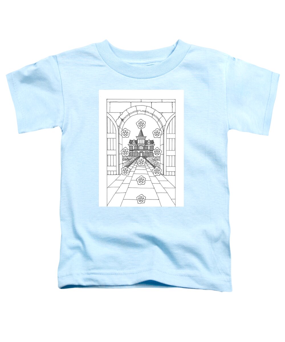 Tarot Toddler T-Shirt featuring the drawing Ten of Pentacles by Trevor Grassi