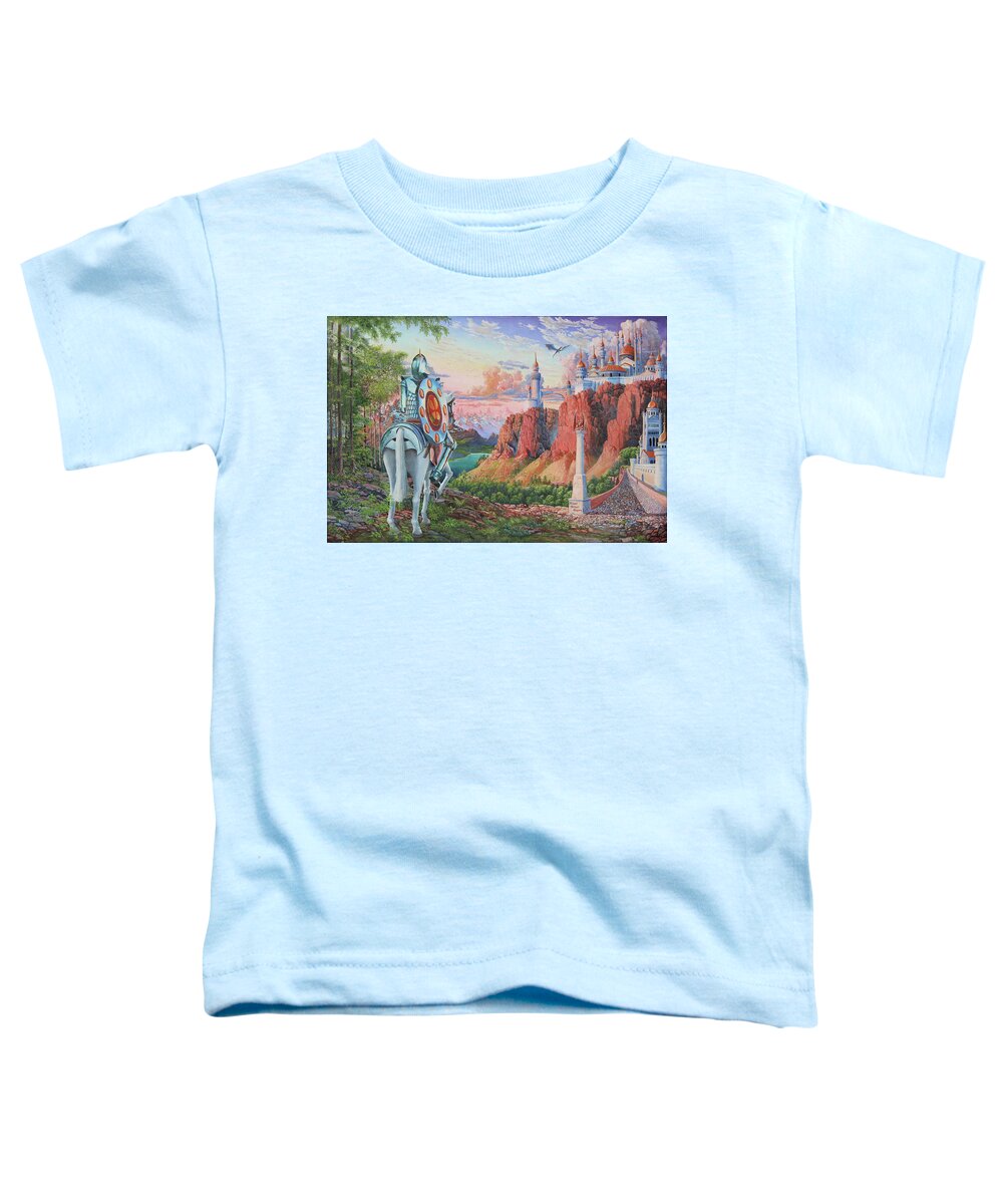 Knight Toddler T-Shirt featuring the painting This Guy has Problems by Michael Goguen