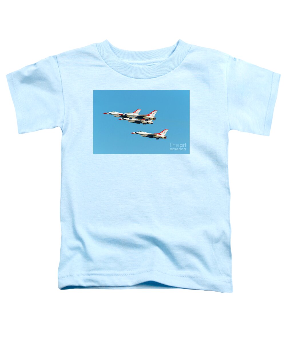 Usaf Toddler T-Shirt featuring the photograph Thunderbirds Gear Up Now by Jeff at JSJ Photography