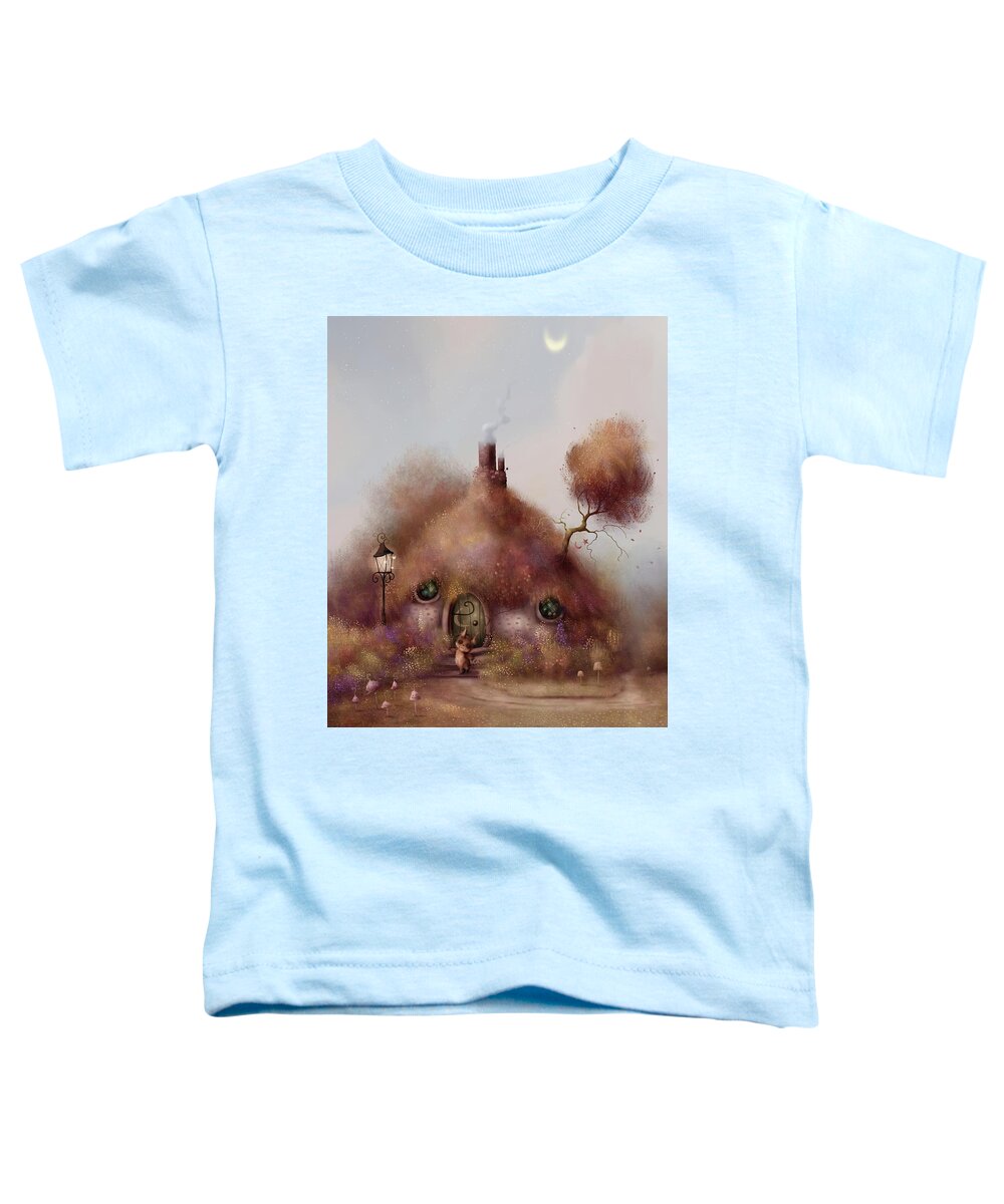 Troll Toddler T-Shirt featuring the painting Toadstools and Trolls by Joe Gilronan
