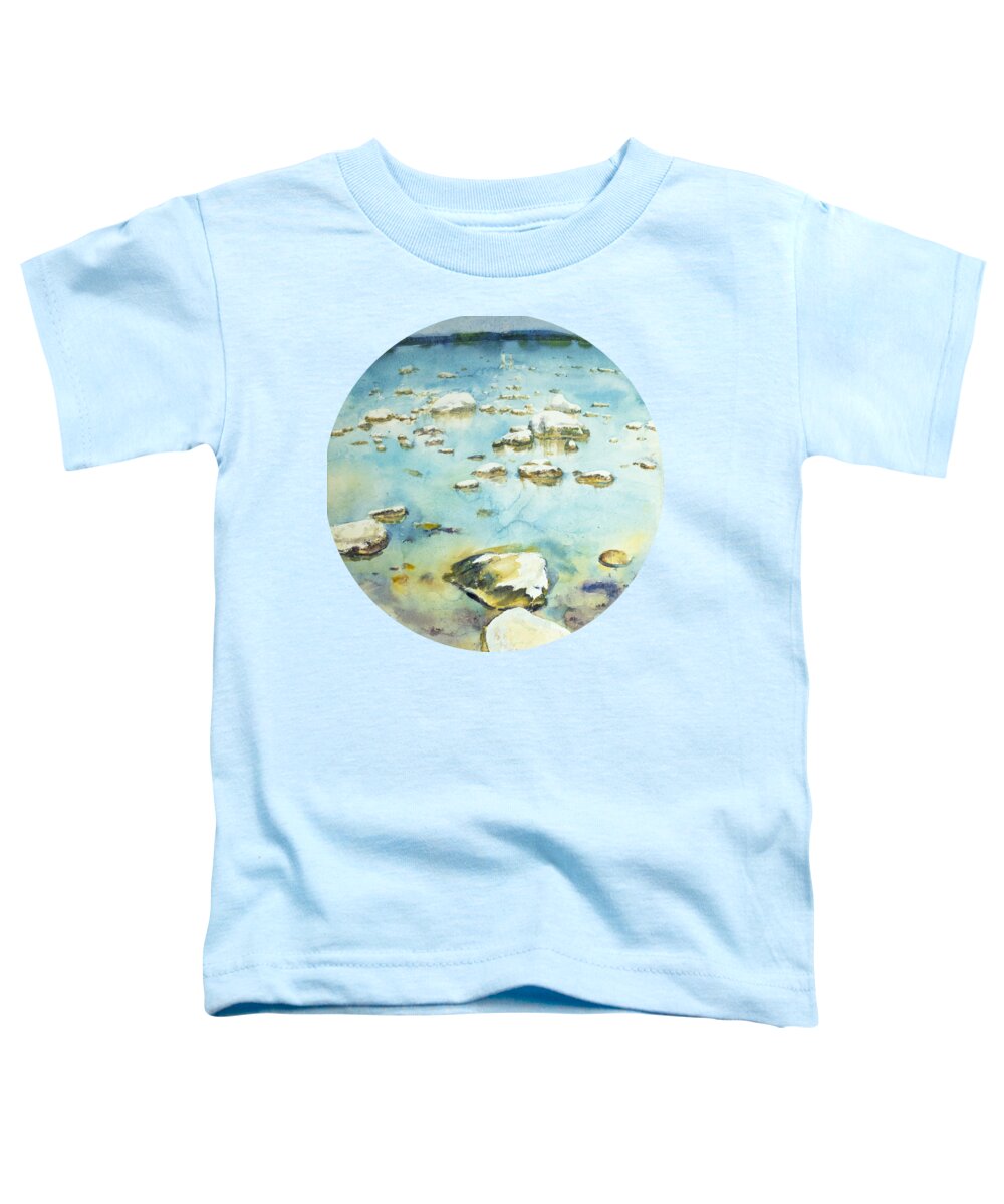 Watercolor Toddler T-Shirt featuring the painting Traverse Bay by Lisa Tennant