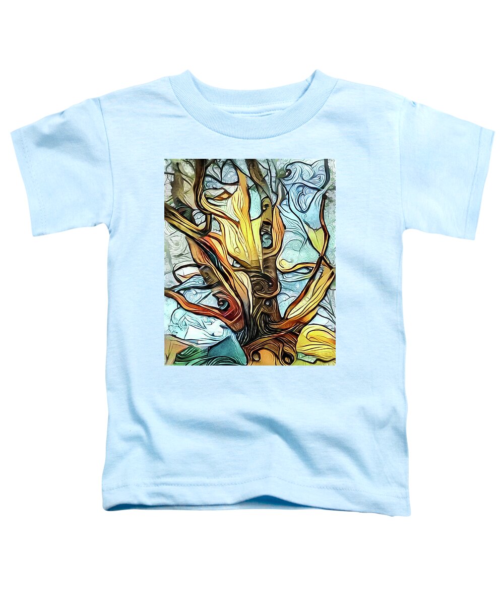 Tree Toddler T-Shirt featuring the digital art Tree diddle dee by Elaine Berger